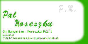 pal moseszku business card